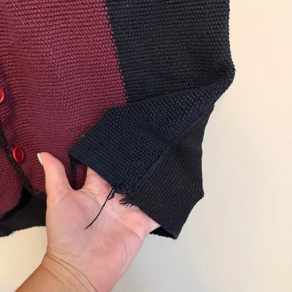 Barclay Colorblock Sweater Vest Mens L Red Blue Grandpacore Mature Heritage USA